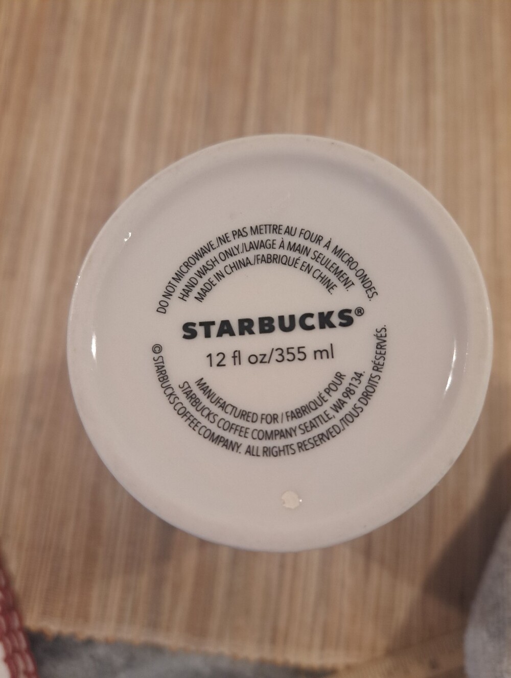 Starbucks Washington Evergreen State Ceramic Travel Tumbler Mug 12 oz - Picture 7 of 7